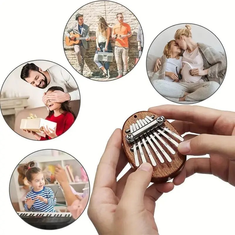8 Key Mini Wooden Kalimba High - Musical Instrument Marimba recension och pris