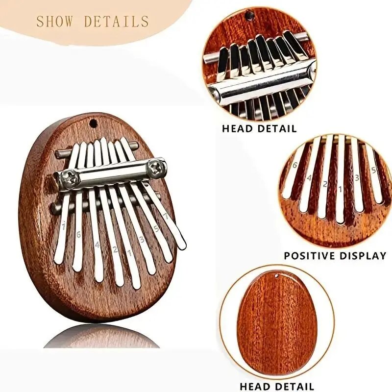 8 Key Mini Wooden Kalimba High - Musical Instrument Marimba recension och pris