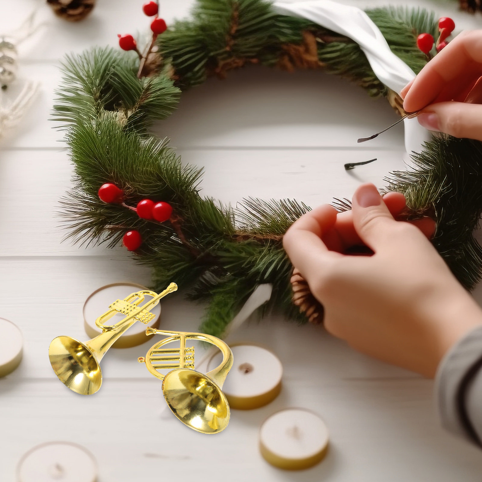 12Pcs Xmas Mini Musical Instru - Musical Instrument Xmas Ornaments recension och pris