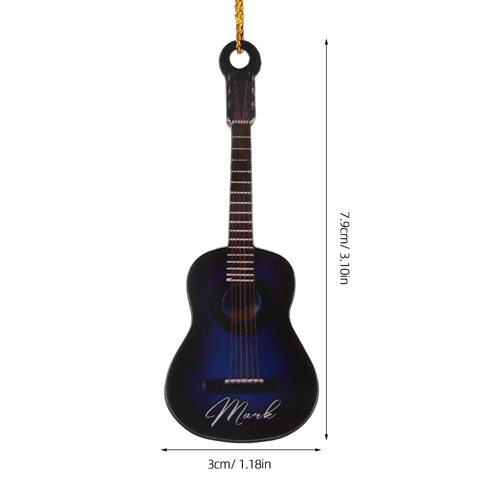 10Pcs Christmas Hanging Guitar - Musical Instrument Xmas Ornaments recension och pris