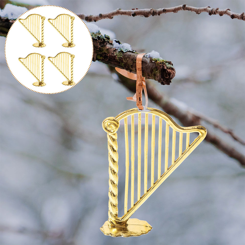 15Pcs Miniature Harp Christmas - Musical Instrument Xmas Ornaments recension och pris