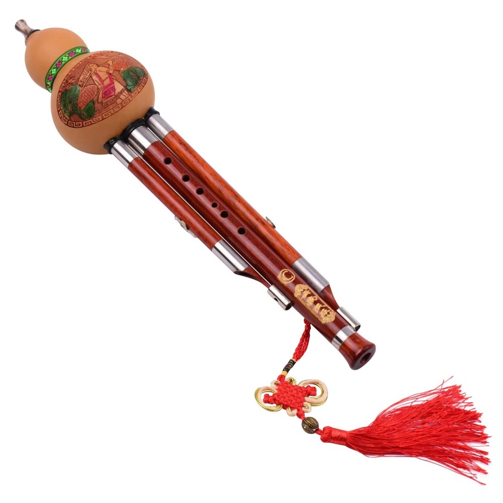 3-Tone C Key Hulusi Gourd Flut - Musical Instrument In Chinese recension och pris