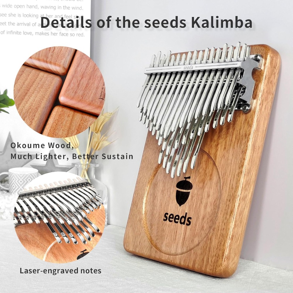 Seeds 41 Keys Chromatic Kalimb - Musical Instrument Tabla recension och pris