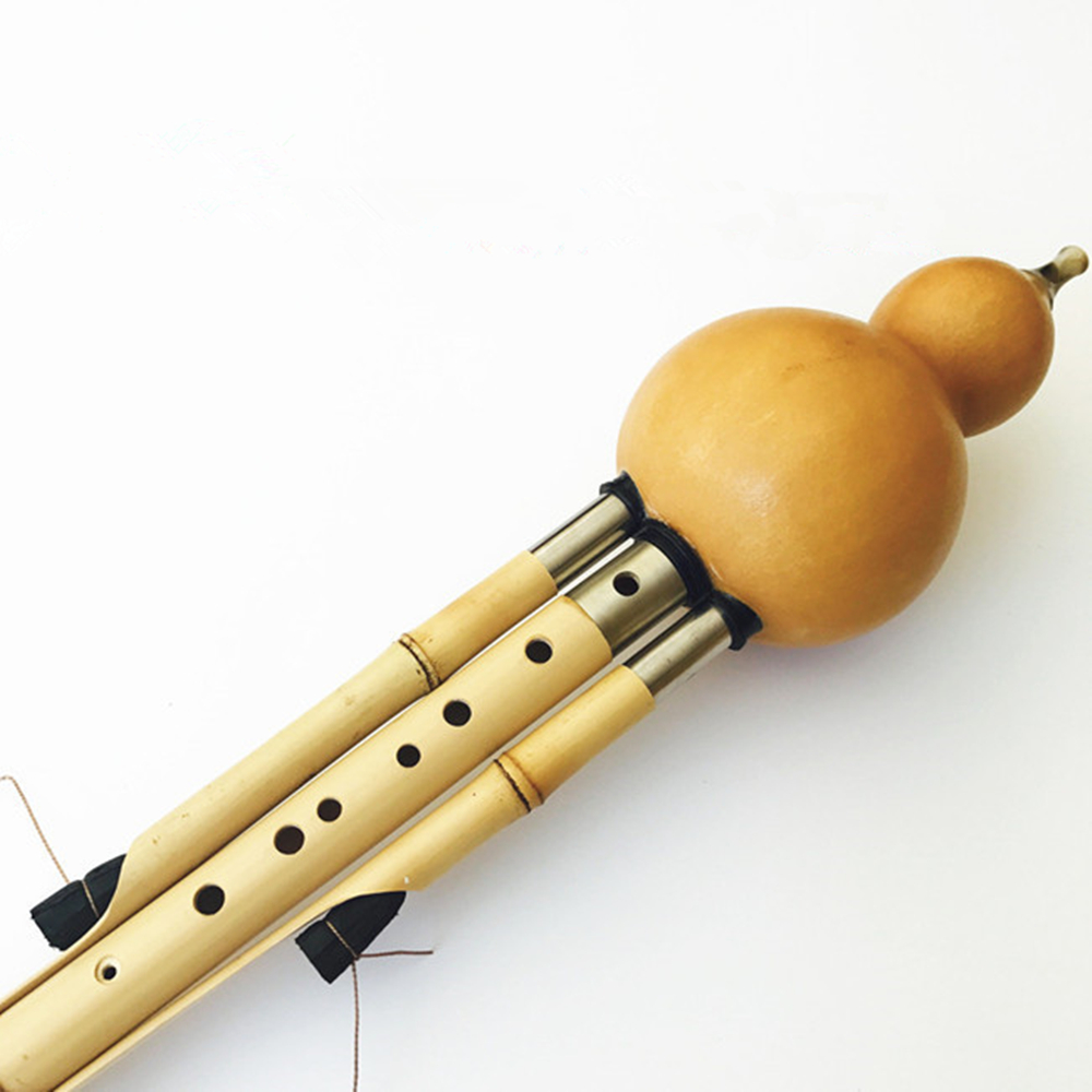Chinese Handmade Hulusi Golden - Musical Instrument In Chinese recension och pris