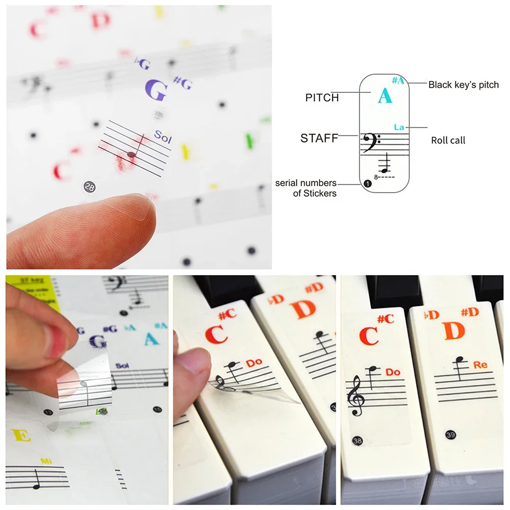 Transparent Colorful Pianos Ke - Musical Instrument Tabla recension och pris
