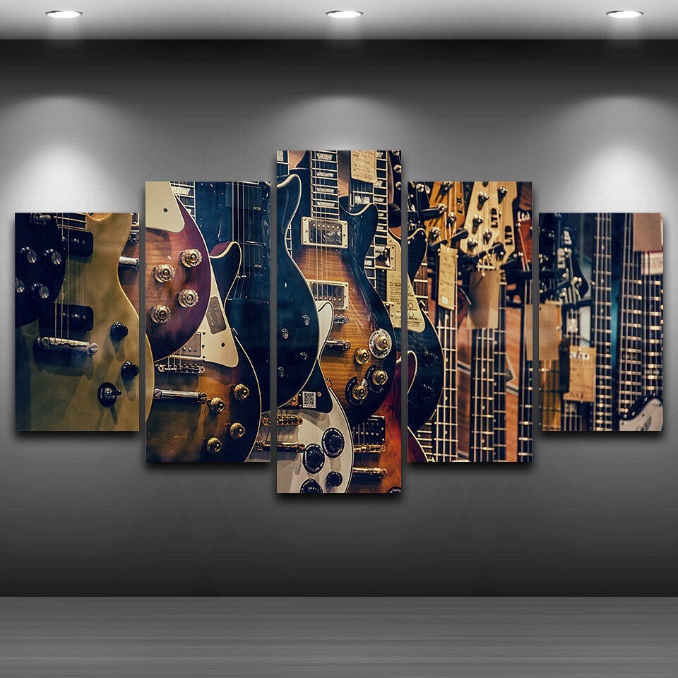 No Frame Canvas 5Pieces Vintag - Musical Instrument Africa recension och pris