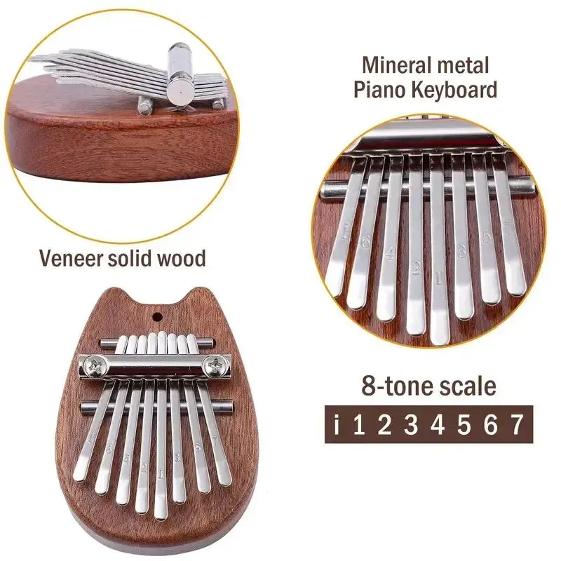 8 Key Mini Wood Kalimba High Q - Musical Instrument Marimba recension och pris