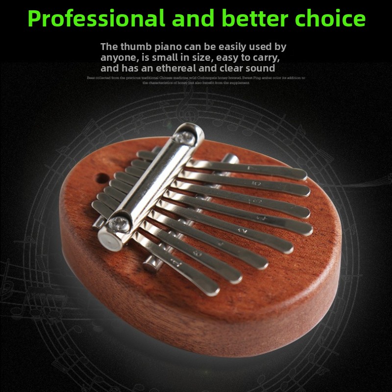 8 Key Mini Wooden Kalimba High - Musical Instrument Marimba recension och pris