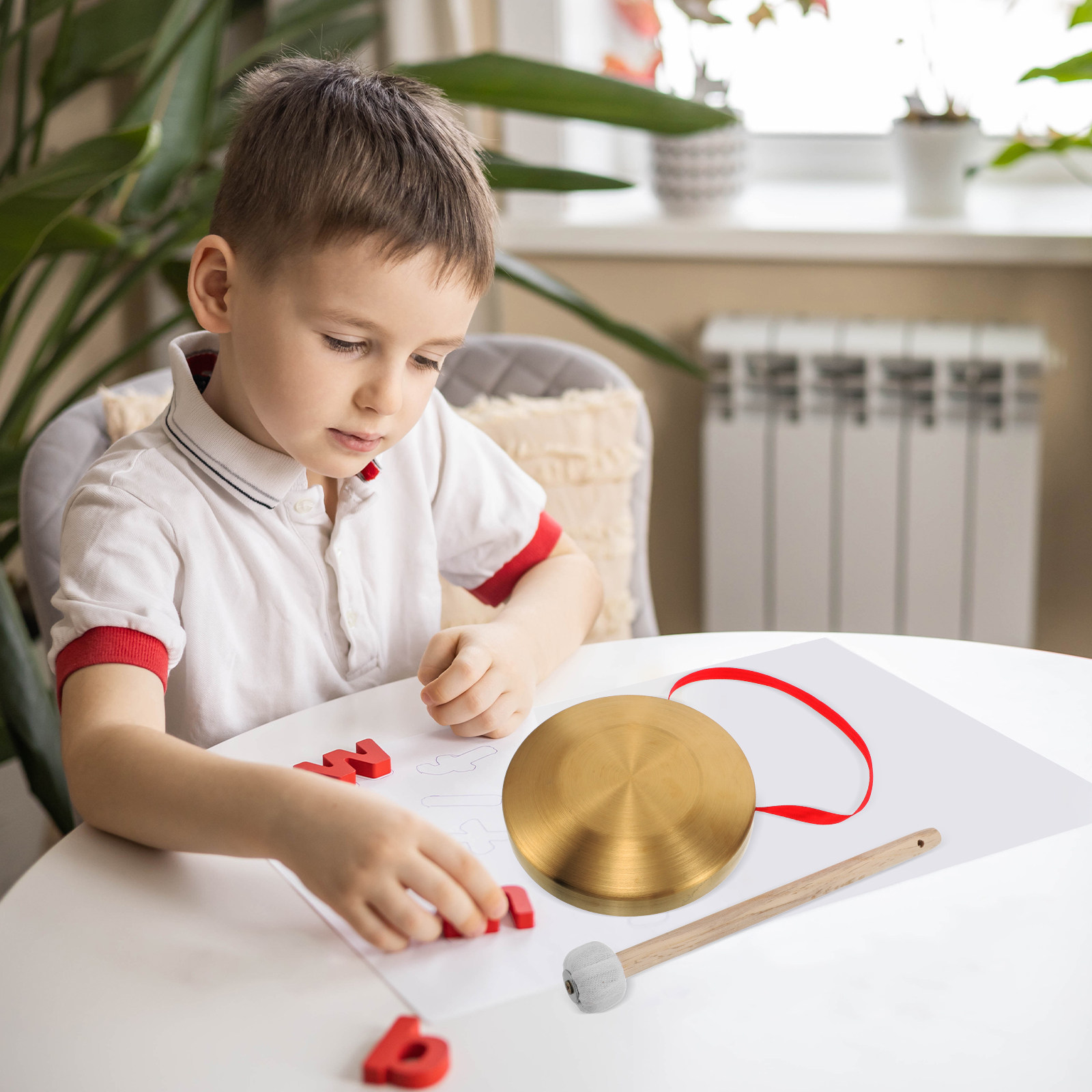 1Set Mini Handheld Copper Gong - Musical Instrument In Chinese recension och pris