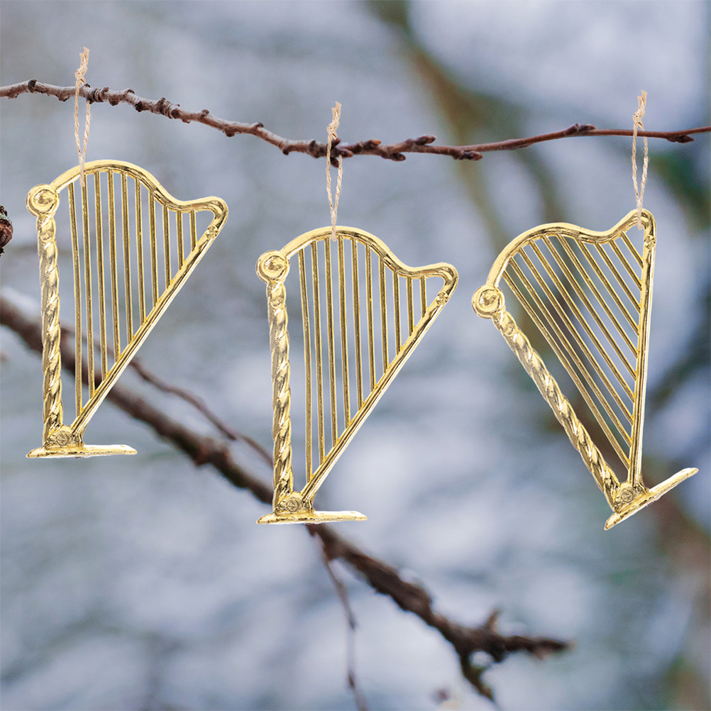 100Pcs Mini Harp Decoration Ch - Musical Instrument Xmas Ornaments recension och pris