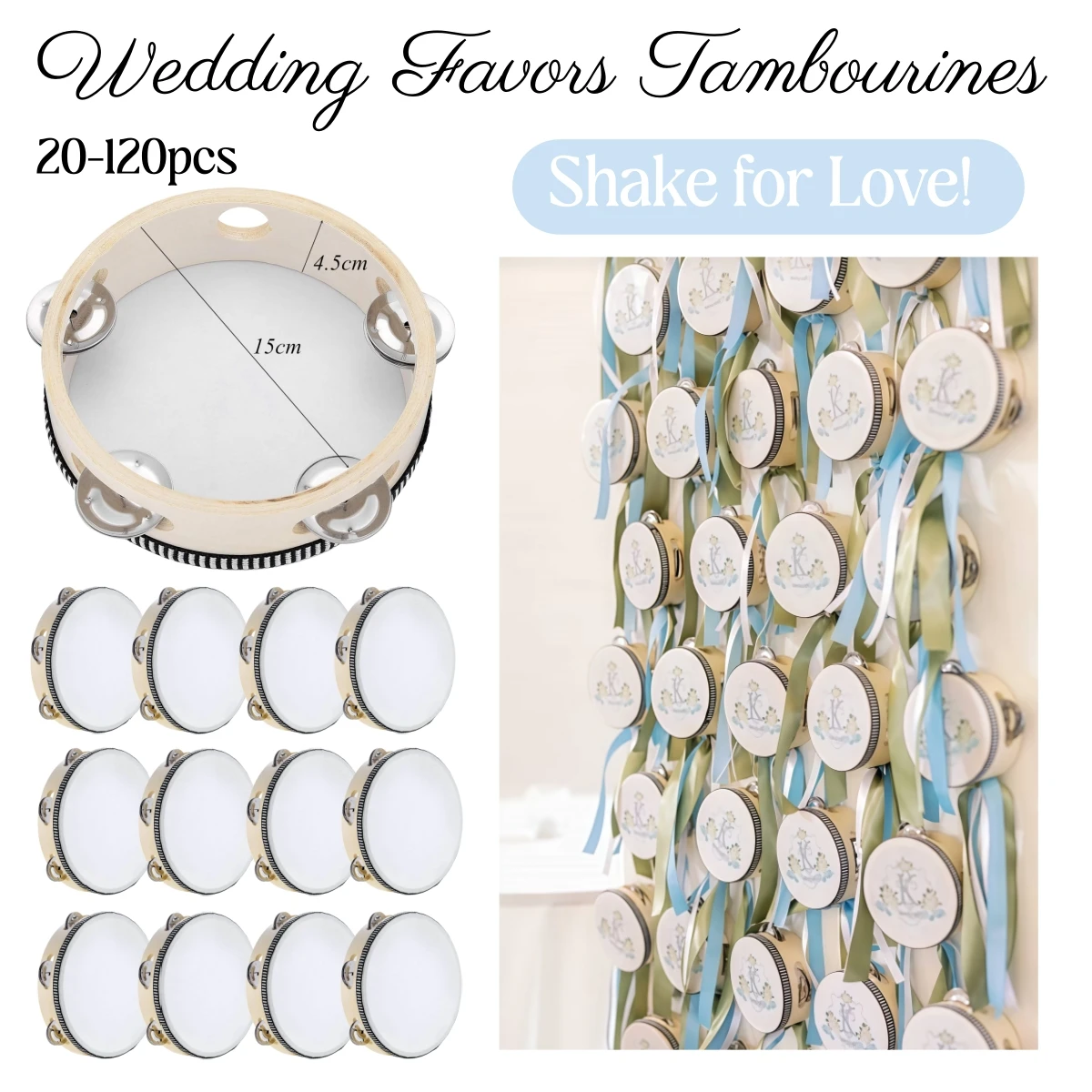 20-120Pcs Wedding Tambourines  - Musical Instrument In Chinese recension och pris