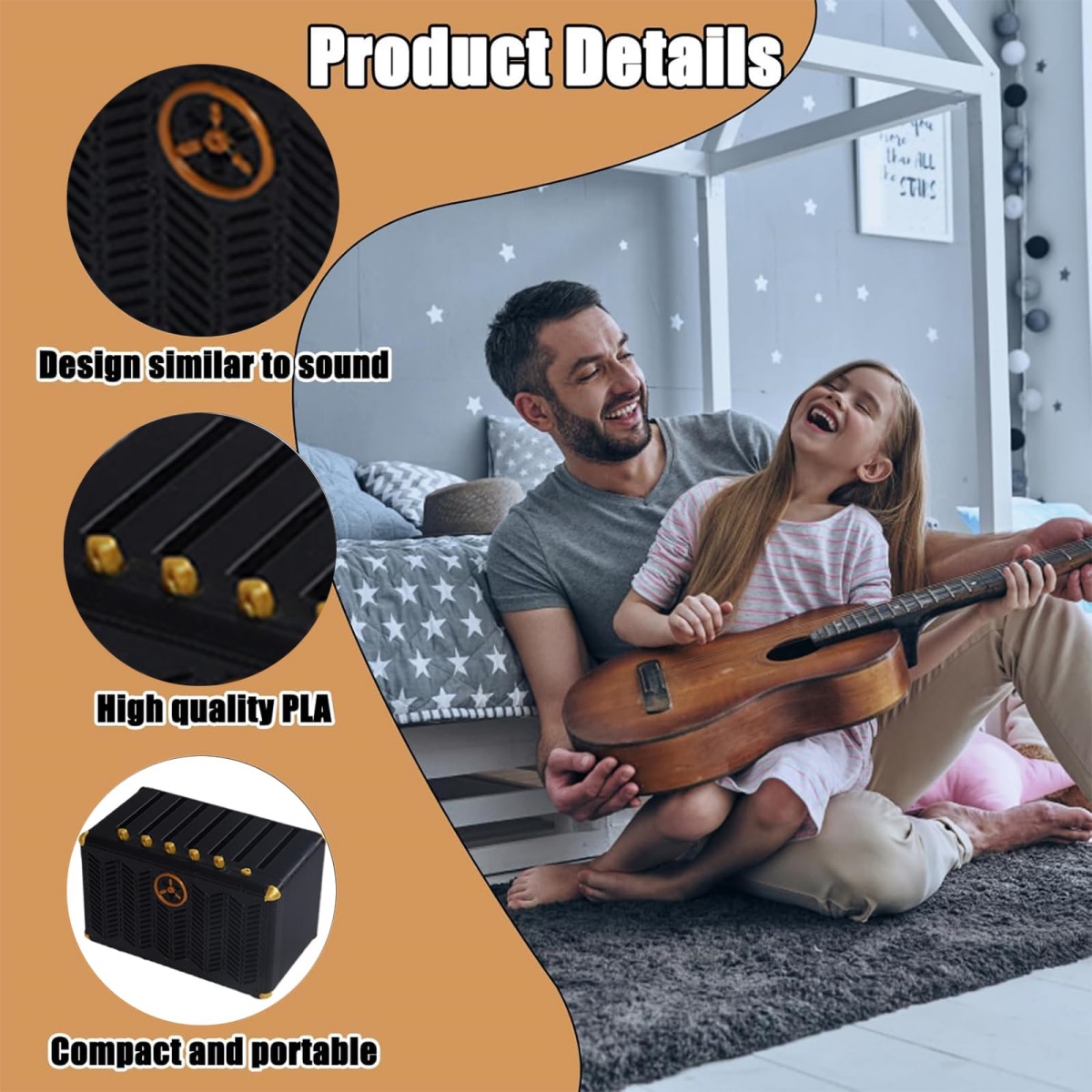 Guitar Pick Holder, 3D Printed - Cajon Musical Instrument recension och pris