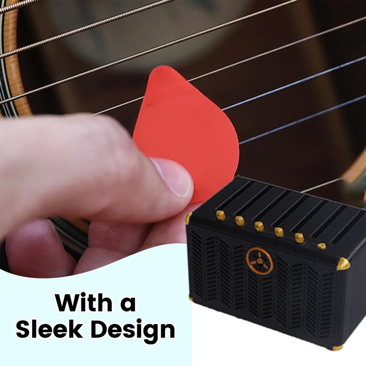 Guitar Pick Holder, 3D Printed - Cajon Musical Instrument recension och pris