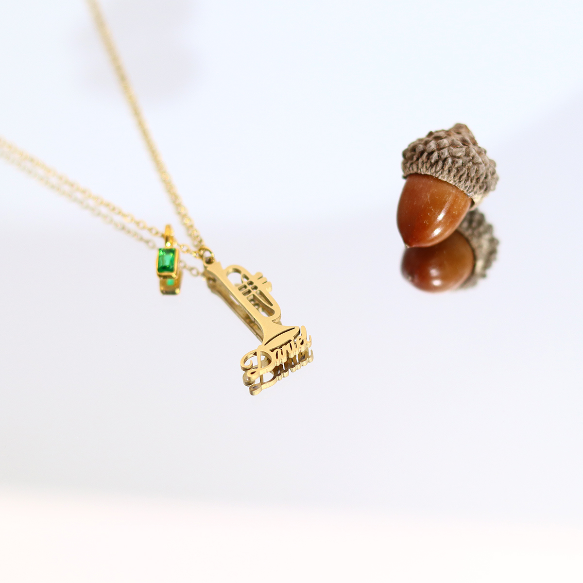 Custom Name Trumpet Necklace S - Musical Instrument With Names recension och pris